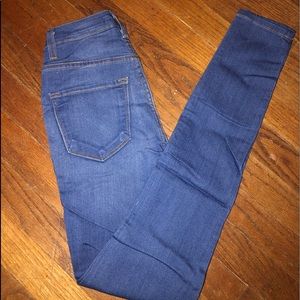 High rise jean legging